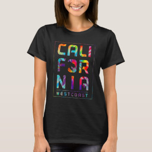 California West Coast Tie Dye Bear LA San Diego Vi T-Shirt