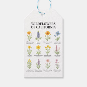 California Wildflowers – Botanical Watercolor Illu Gift Tags