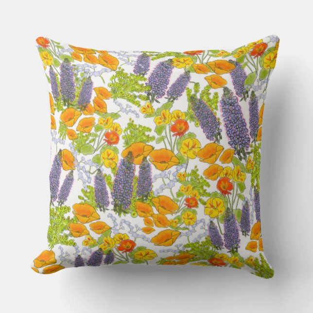 California Wildflowers Pillow (Front)