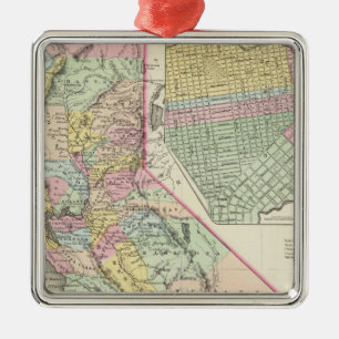 California with City of San Francisco Metal Tree Decoration