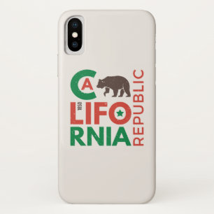 California With Grizzly Bear Logo iPhone X Case