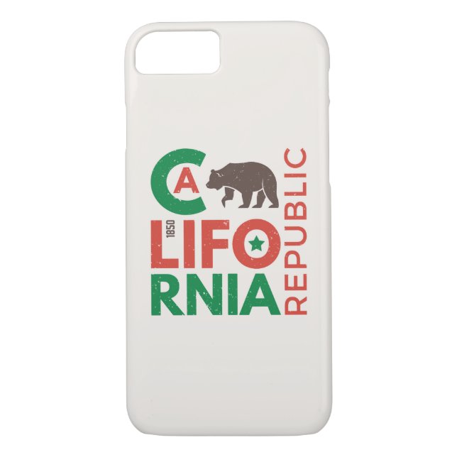 California With Grizzly Bear Logo Case-Mate iPhone Case (Back)