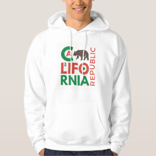 California With Grizzly Bear Logo Hoodie