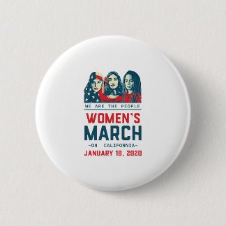 california women march 2020 6 cm round badge