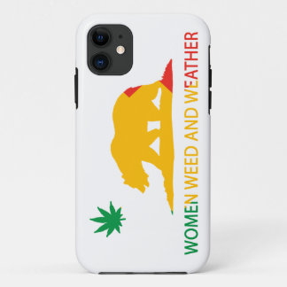 California Women Weed and Weather Flag iPhone 11 Case