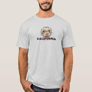 California, You Stink! with Cute Ferret Face T-Shirt