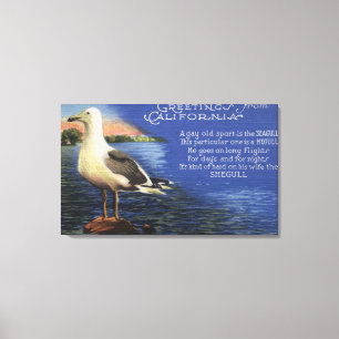 CaliforniaGreetings From, Seagull Poem Canvas Print