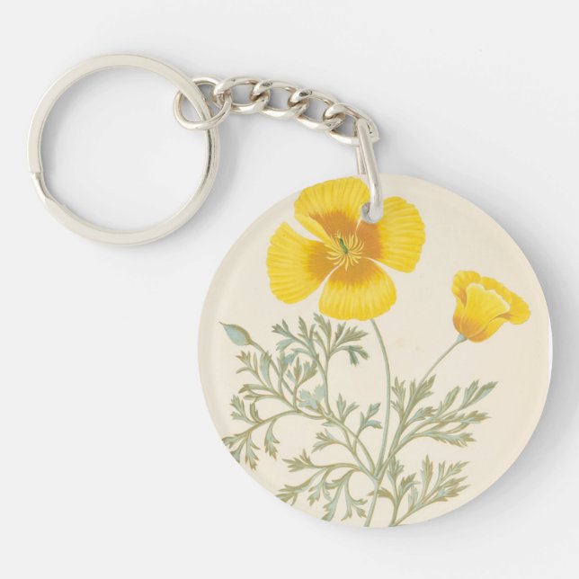 Californian Eschscholtzia Key Ring (Front)