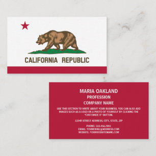Californian Flag, Flag of California Business Card