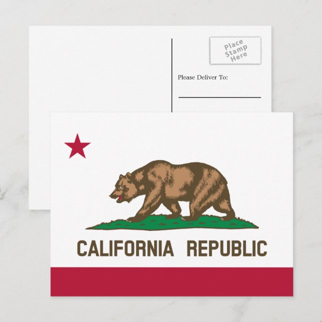 Californian Flag, Flag of California Postcard (Front/Back)