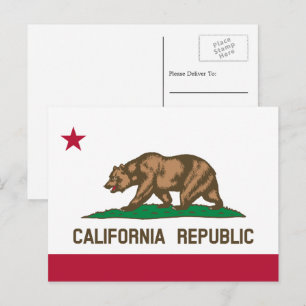 Californian Flag, Flag of California Postcard