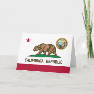 Californian Flag & Seal, Flag of California Card