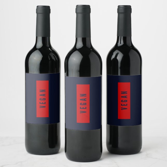 CALIFORNIAN VEGAN NATION WINE LABEL (Bottles)