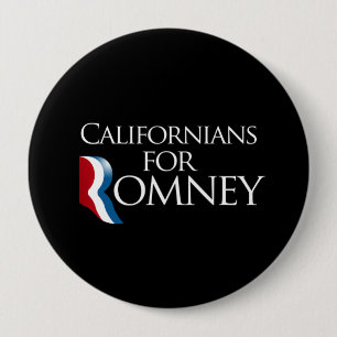 Californians for Romney-.png 10 Cm Round Badge