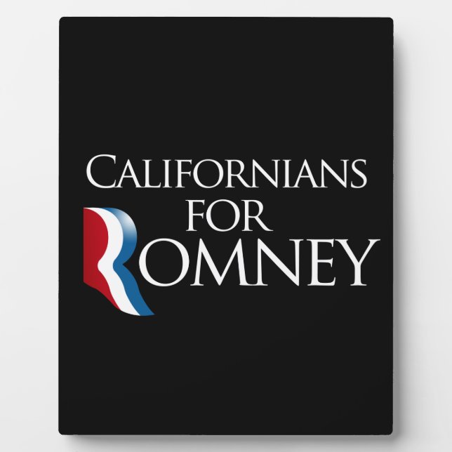 Californians for Romney-.png Plaque (Front)