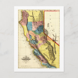CaliforniaPanoramic Map Postcard