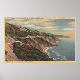 CaliforniaSanta Lucia Mts along Hwy 1 Poster