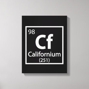 Californium - California Science Periodic Table Canvas Print