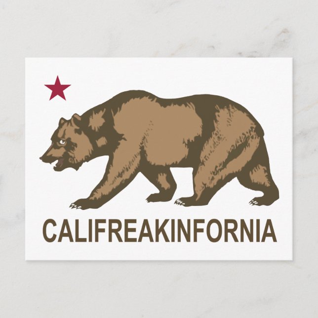 Califreakinfornia Postcard (Front)