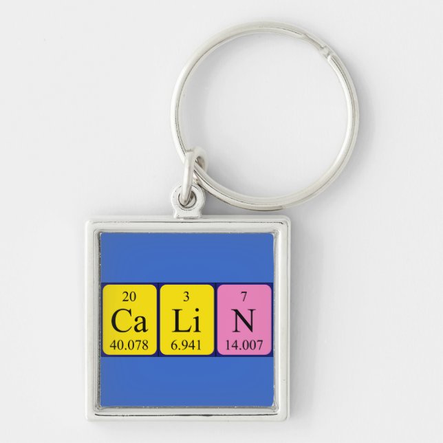 Calin periodic table name keyring (Front)