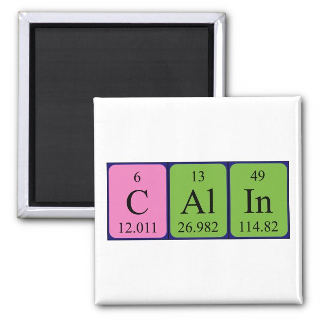 Calin periodic table name magnet (Front)