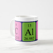 Calin periodic table name mug (Front Left)