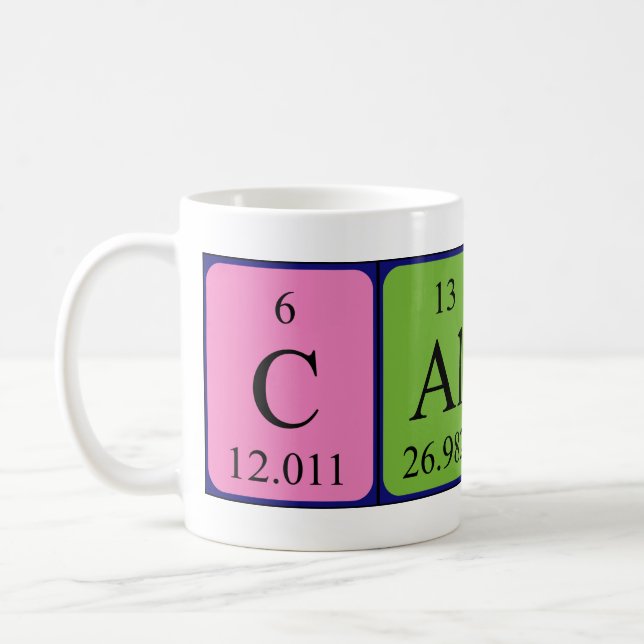 Calin periodic table name mug (Left)