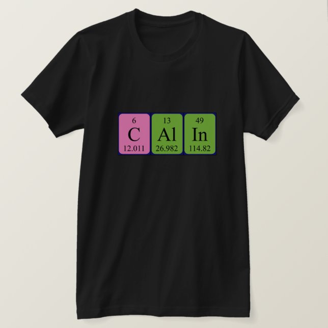 Calin periodic table name shirt (Design Front)