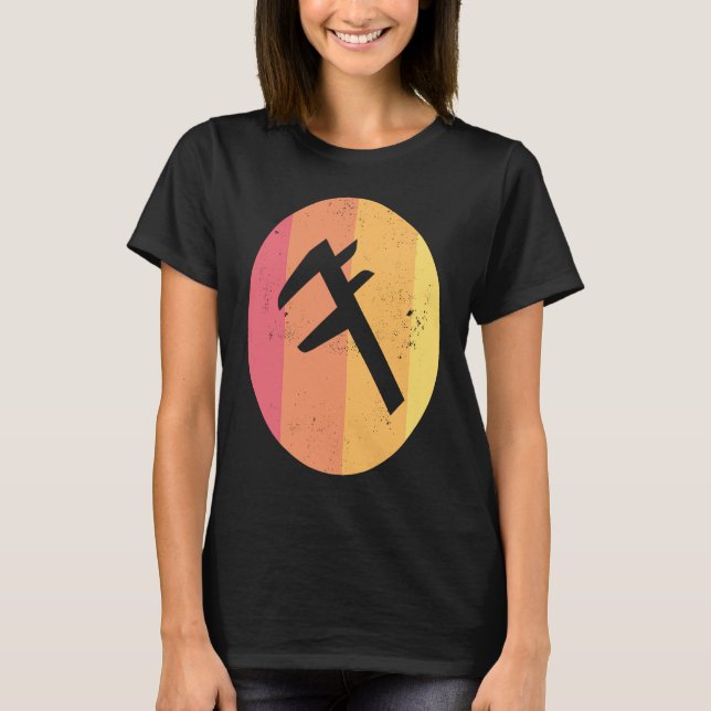 Caliper  Distressed Retro Engineer's Tool T-Shirt (Front)