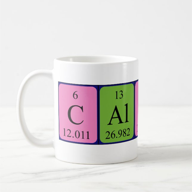 Calista periodic table name mug (Left)