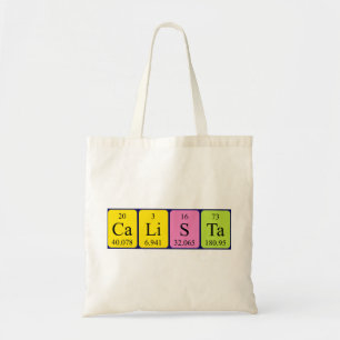 Calista periodic table name tote bag