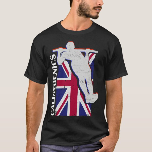 Calisthenics Athlete UK Flag Fitness Gym Street Wo T-Shirt (Front)