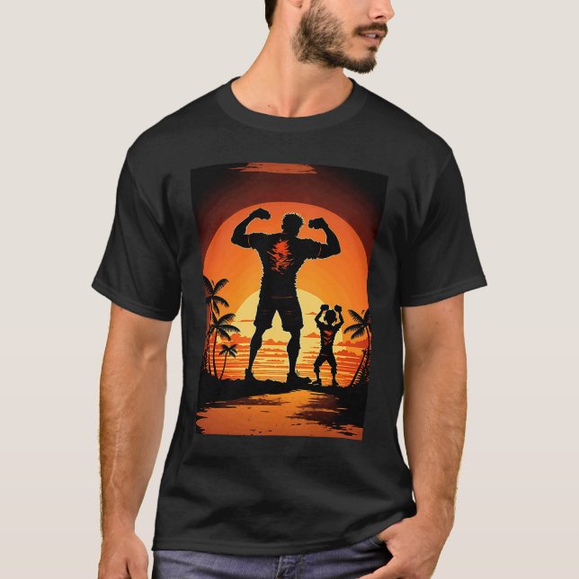 Calisthenics Exercise Enthusiasts Father And Son D T-Shirt (Front)
