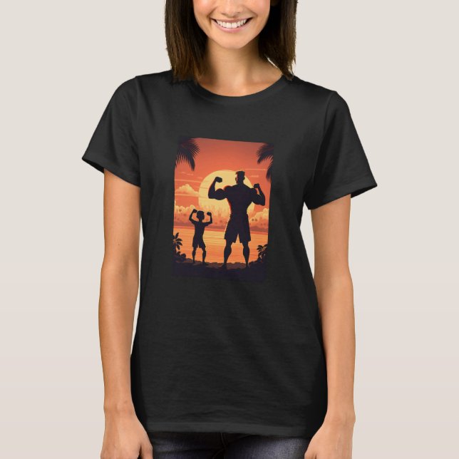 Calisthenics Exercise Enthusiasts Father And Son D T-Shirt (Front)