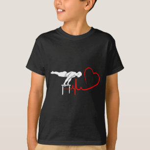 Calisthenics Planche Heartbeat Gymnast Fitness Hum T-Shirt
