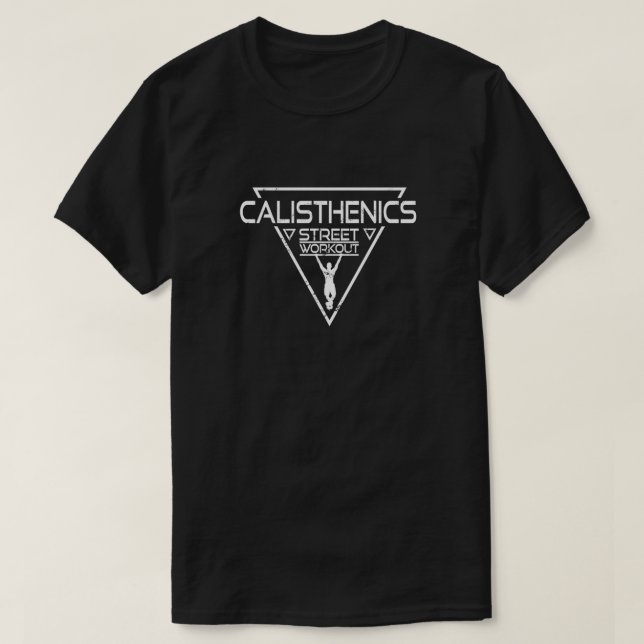 Calisthenics Street Workout Athlete Pullup T-Shirt (Design Front)