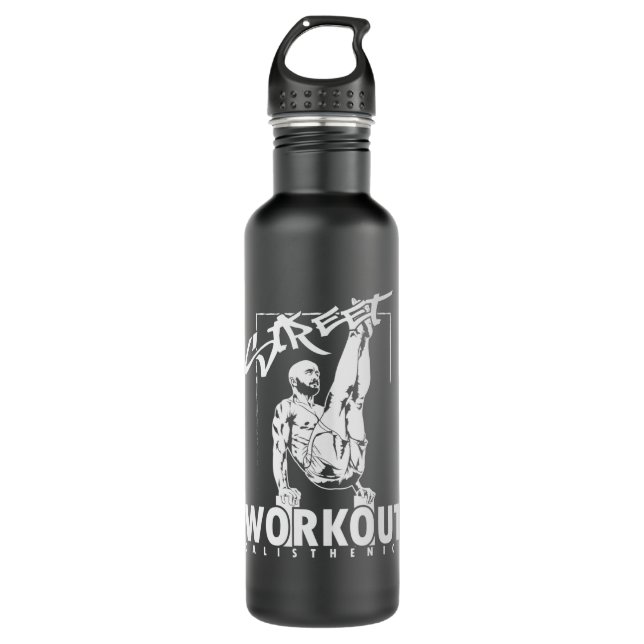 Calisthenics Street Workout Muscle Training 710 Ml Water Bottle (Front)