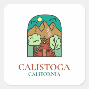 Calistoga - California Square Sticker