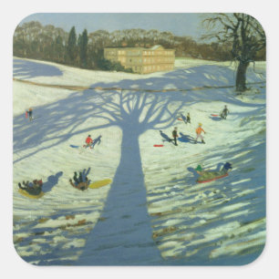 Calke Abbey House Winter 2002 Square Sticker