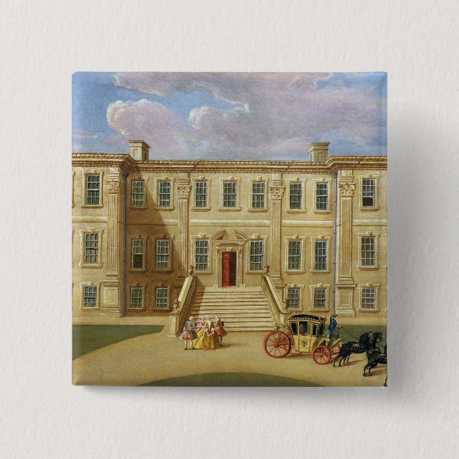 Calke Hall, Derbyshire, the Seat of Sir Henry Harp 15 Cm Square Badge (Front)