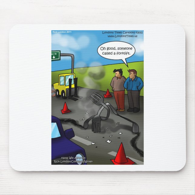 Call A Forklift Funny Gifts Tees Mugs etc Mouse Mat (Front)
