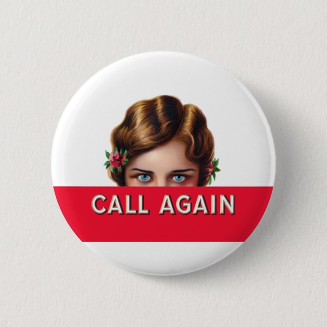 Call Again Cigar Box Art Button (Front)