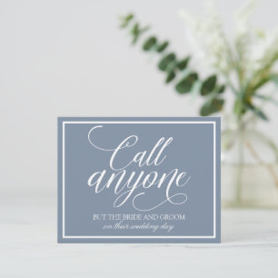 Call Anyone Card   Sketched (Dusty Blue)