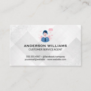 Call Centre Customer Support   People Chatting Business Card