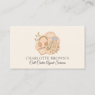 Call Centre Customer Support Virtual Assistant Business Card