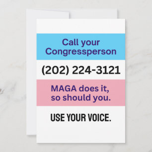 Call Congress MAGA Does Trans Ally Invitation