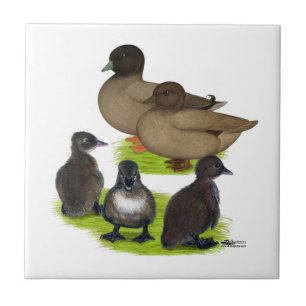 Call Duck Khaki Family Tile