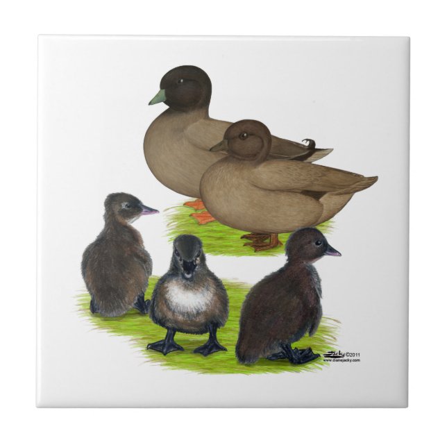 Call Duck Khaki Family Tile (Front)