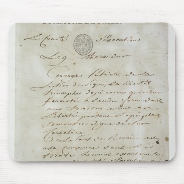 Call from Maximilien de Robespierre Mouse Mat (Front)