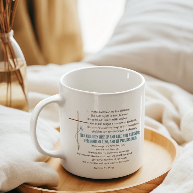 CALL HER BLESSED Mum Wife Proverbs 31 Scripture Coffee Mug (Creator Uploaded)